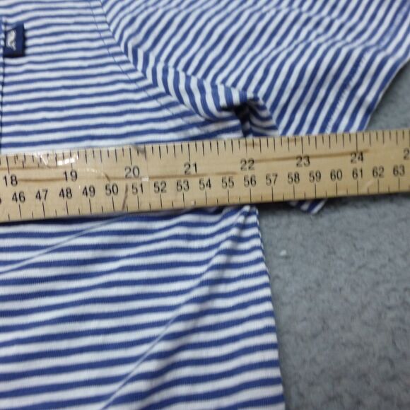 Vineyard Vines Shirt Mens Large Island Polo Striped Blue Pocket Cotton Preppy - Picture 6 of 9